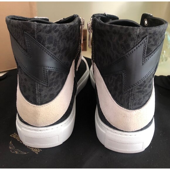 NIB ZADIG & VOLTAIRE High Flash High-top Sneakers SIZE 39 / US 8 - Picture 11 of 15